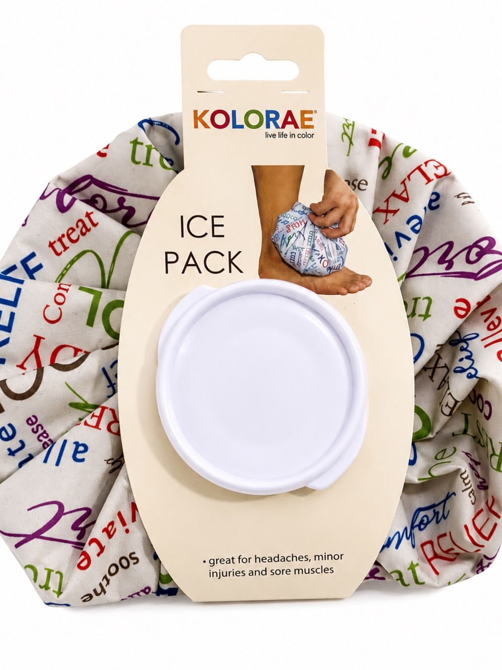 Kolorae Reusable Ice Pack Hot & Cold Therapy Bag for Headaches & Sore Muscles